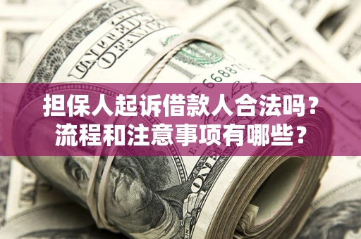 北京担保人起诉借款人合法吗？流程和注意事项有哪些？