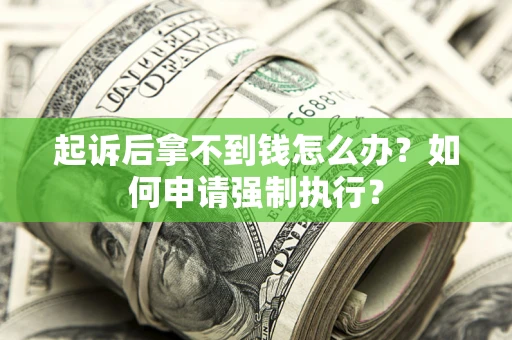 北京起诉后拿不到钱怎么办？如何申请强制执行？