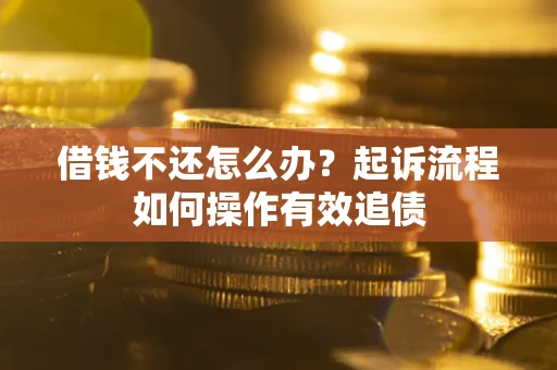 北京借钱不还怎么办？起诉流程如何操作有效追债