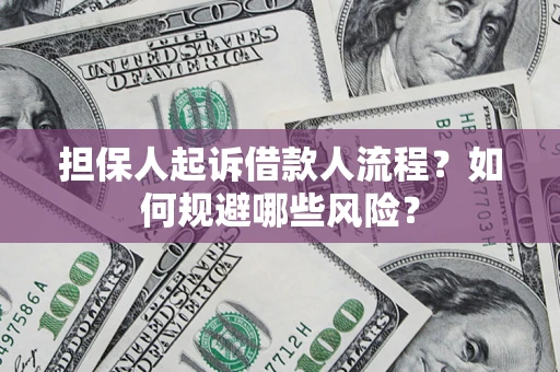 北京担保人起诉借款人流程？如何规避哪些风险？