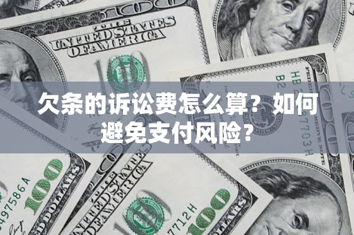 北京欠条的诉讼费怎么算？如何避免支付风险？